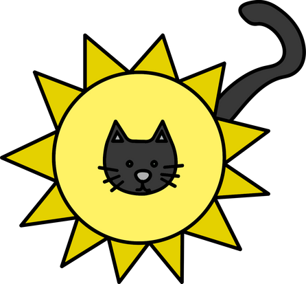 Sun Cat Illustration